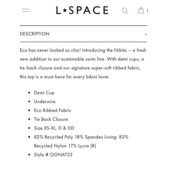 L*Space size S Nikita Swim Top Going Tropical Red Blue Tie Back Underwire New - Picture 6 of 7